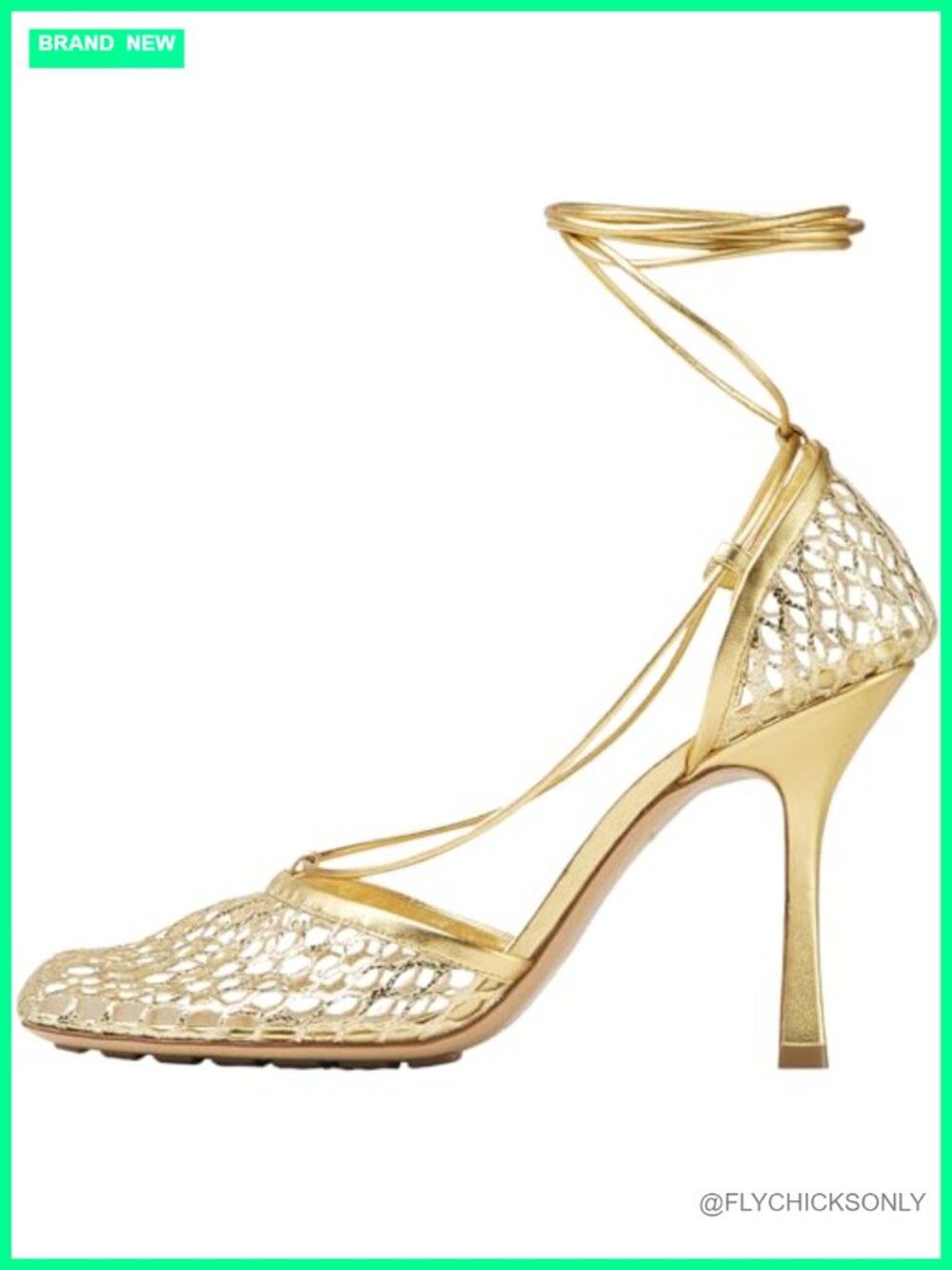 Mesh Lace Up Heels Square Toe Ankle Strap Stiletto High Heel Sandals
